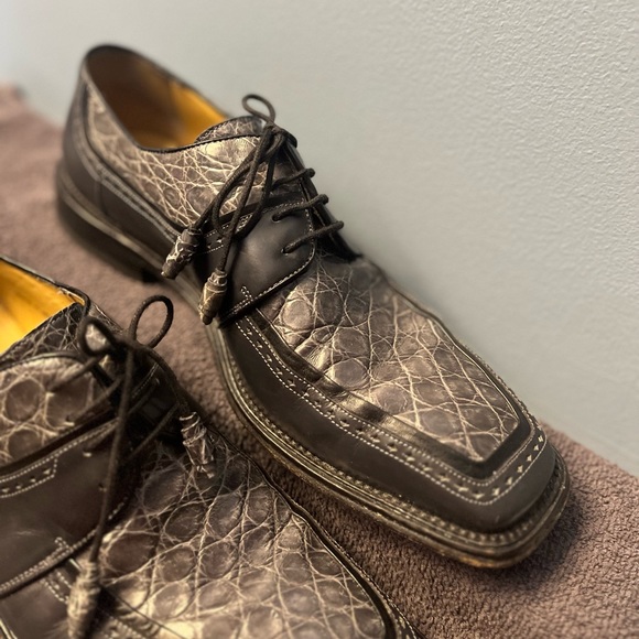 Mezlan Platinum Crocodile Mens Shoes! - Picture 4 of 12